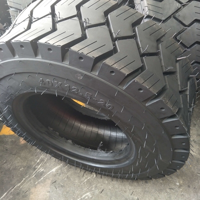 ठोस औद्योगिक फोर्कलिफ्ट टायर 40x12.5-20 पंचर प्रतिरोधी